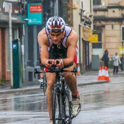 Dacorum & Tring AC's Matt Hamilton in action at the London Brik Triathlon in Bedford
