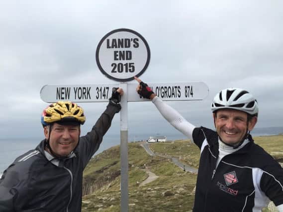 Mick Simmonds, left, and Jon Durrant at Land's End