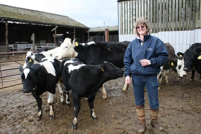 Michele Wilde pictured in 2009, when she won an award for her champion British Blue cattle