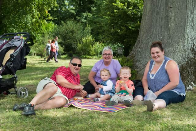 Pictured enjoying a picnic are Keith and Sue Miller with daughter Gemma Smith and her children Jack (2) and Amy (1)