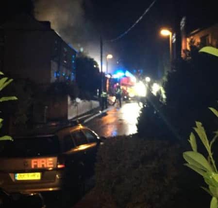 Picture of the scene in Gawcott Road, Buckingham last night. Photos by Soma Taheir.