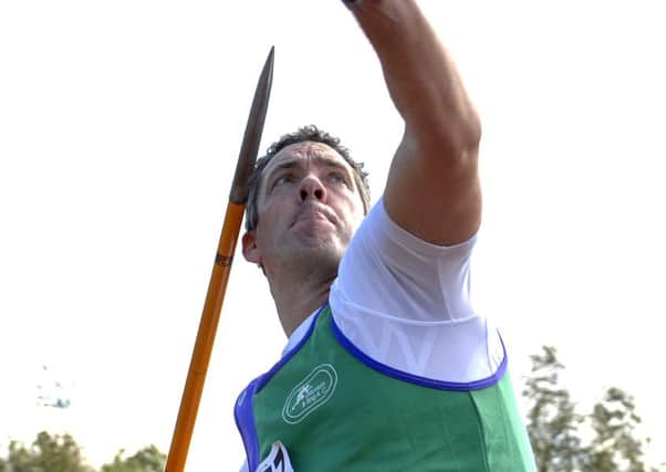 Trevor Ratcliffe won bronze in the VM50 javelin at the World Masters Athletics Championships. Picture (c) Gary Mitchell