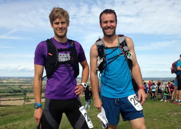 Duncan Hamilton and Jamie Marlow before the start of the Ridgeway Challenge