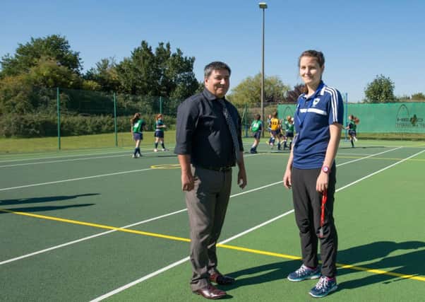 Headteacher Darren Lyon and Rebecca Willison, head of girls PE and games