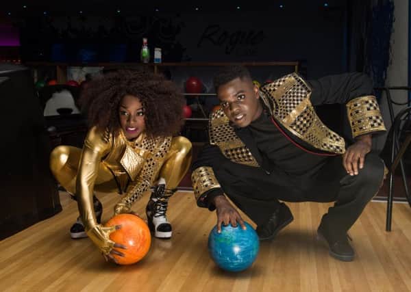 Thriller Live! cast members visit Rogue Bowling in Aylesbury
