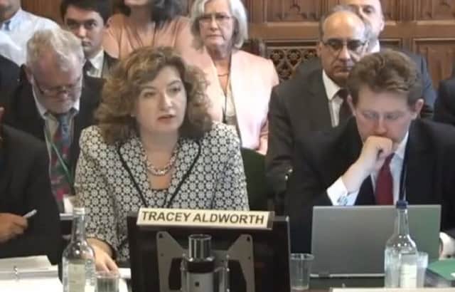 Tracey Aldworth of AVDC speaks to the HS2 select committee PNL-151020-145548001