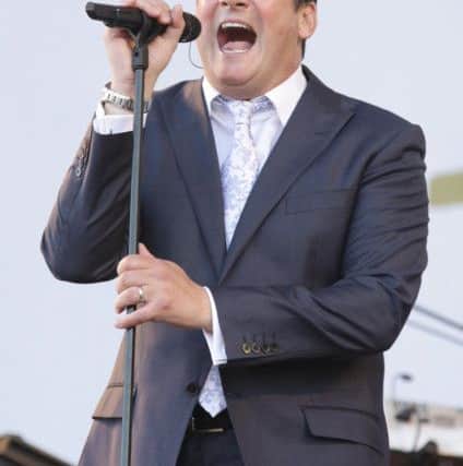 Hadley performing with Spandau Ballet
