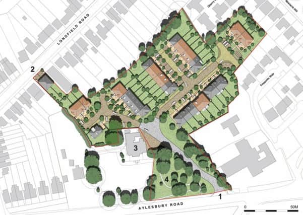 A bird's eye view of the potential Tring Heights development that could be built on the former Francis House Preparatory School site in Tring
