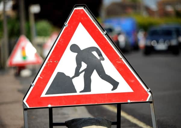 Roadworks sign