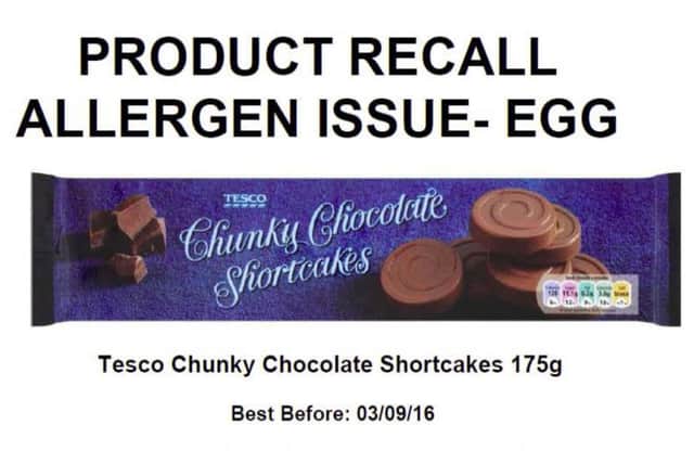 Tesco issue product recall