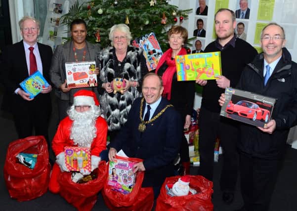 Bucks County Council staff at the Christmas present appeal