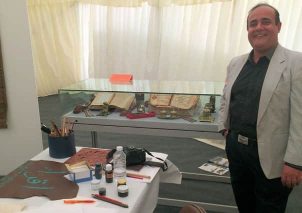 Razwan Baig, a major lender to the Islamic exhibition in Aylesbury