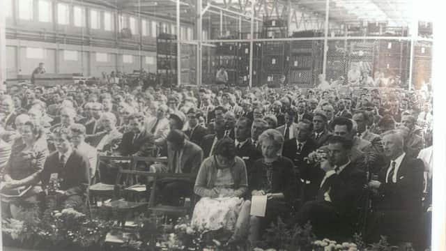 Staff at the New Holland factory on the Gatehouse estate in Aylesbury - pictured in 1961