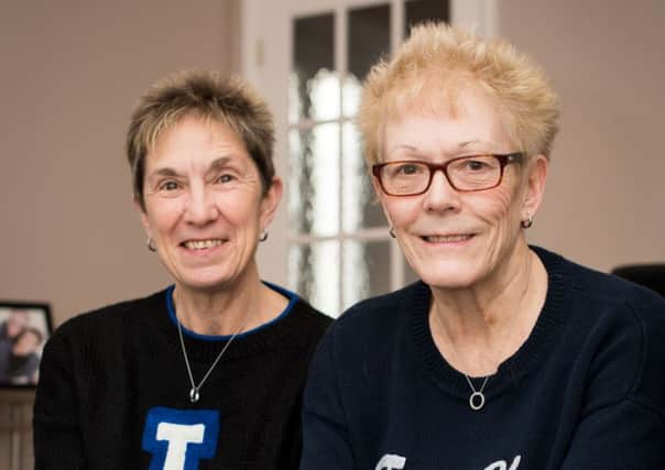 Liz Noble (right) and her partner Barbara - involved in cervical cancer campaign PNL-160130-201724009