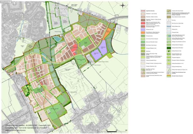 Hampden Fields map, released February 2016 (OS data licence number: AL100012293. Copyright: SLR Consulting Ltd)