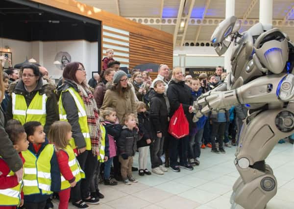 Titan the Robot at Friars Square Shopping Centre
