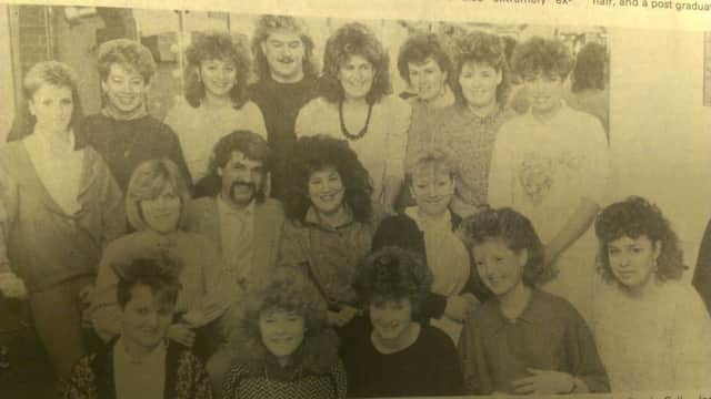 Silver Scissors hair salon, February 1986