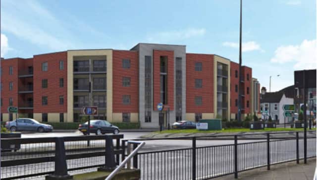 An artist's impression of what the flats could look like