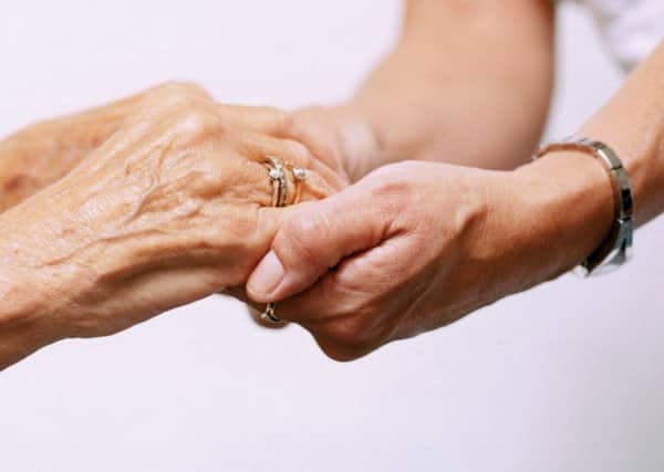 Elderly care stock image