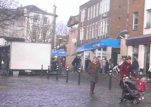 The bank is in Market Square