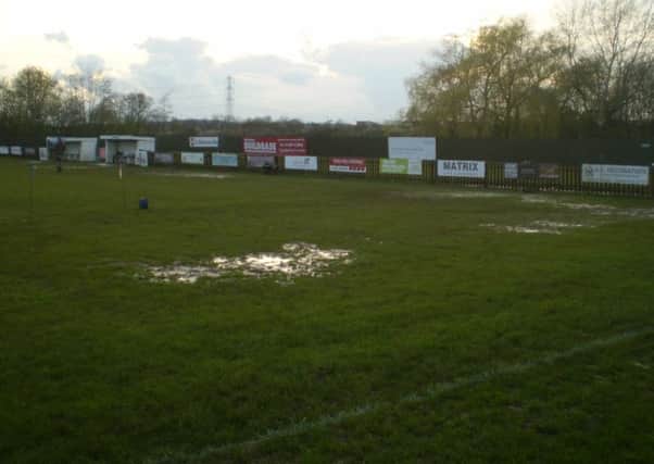 The pitch at Haywood Way which led to last night's Aylesbury derby being called off