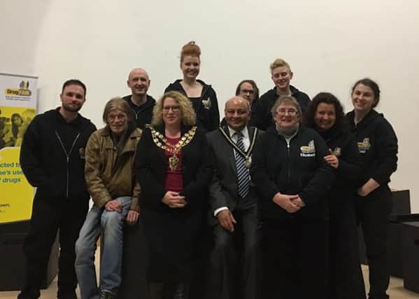 Mayor of Buckingham, Andy Mahi, and Mayor of Aylesbury, Allison Harrison, were among the audience as young actors and actresses illustrated the devastating effects drugs can have on families.
