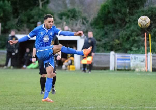 Nathan Frater was on target for Dunstable. Picture (c) Guy Wills