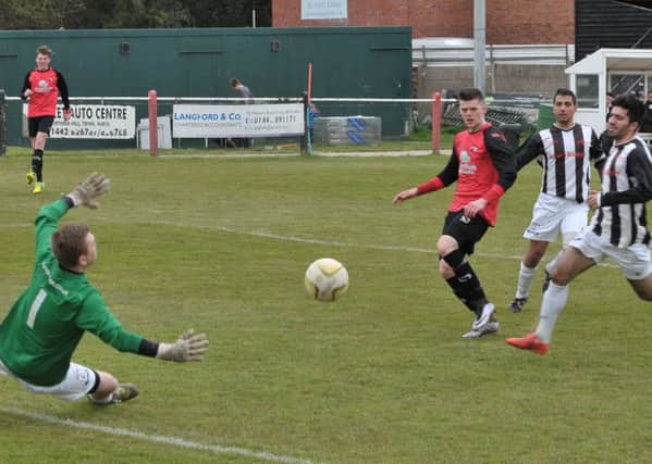 Lee Stobbs was on target for Tring against Hadley. Picture (c) Colin Sturges