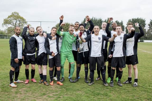 Hale leys United celebrate. Picture by Charterphotography