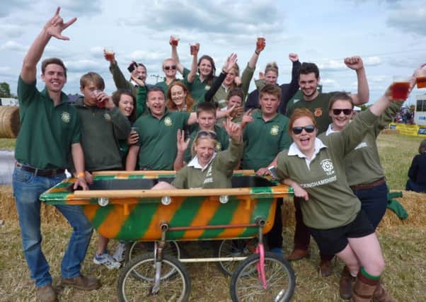 Members of Aylesbury Young Farmers Club at the Buckinghamshire YFC rally and country show 2015.  Picture copyright Heather Jan Brunt