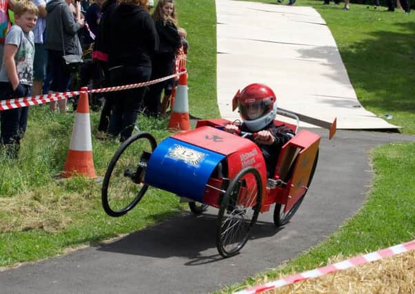 Action from Aylesbury's first ever Soapbox Derby
