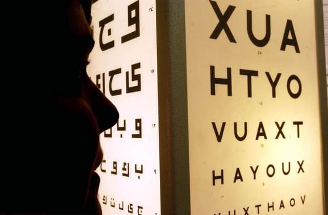 Stock image of eyesight test