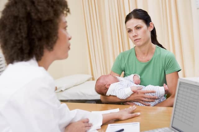 A Generic Photo of a mother and baby paying a visit to their doctor  See PA Feature HEALTH Postnatal. Picture credit should read: PA Photo/thinkstockphotos. WARNING: This picture must only be used to accompany PA Feature  HEALTH Postnatal. ENGLPL02720130702102539