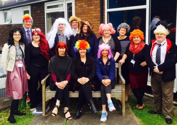 Wig Wednesday staff at Amersham School