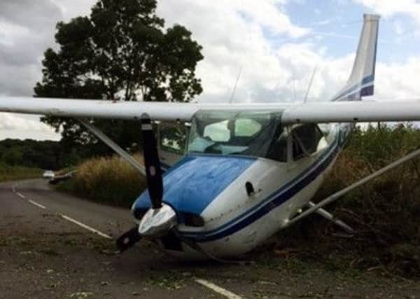 A light aircraft came down in Ashendon Road, Westcott on Sunday afternoon