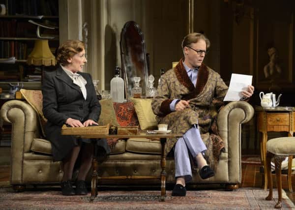 Samuel West and Phyllis Logan in Present Laughter