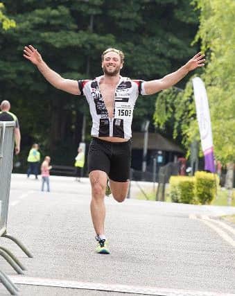 More than 130 people took part in the RAF Halton triathlon and duathlon to raise money for Rennie Grove Hospice Care. Matt Hinge, from Aylesbury. PNL-160508-104901001