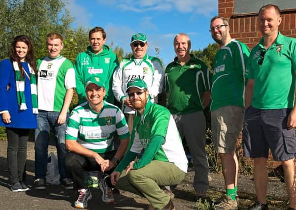 A group of Aylesbury United fans completed a sponsored walk from their old Buckingham Road ground to the ASM Stadium in Thame PNL-160830-130338001