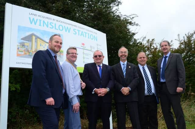 Sign for Winslow station: Paul Irwin, Mark Shaw, Rodney Rose, Martin Tett, John Chilver, Neil Gibson PNL-160709-164438001