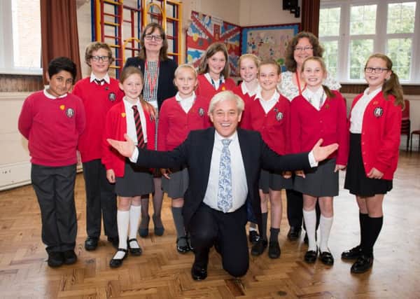 John Bercow MP visits Quainton C of E School and announces the newly elected school captains and vice captains