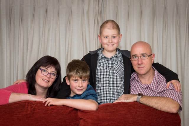 Ollie Gardener, 12 from Aston Clinton has an inopperable brain tumour and his mum and dad Peter and Jane have launched a campaign to raise Â£100,000 for him to have life saving treatment in Austria on a drug trial. Also pictured is his brother Theo PNL-160310-205114009