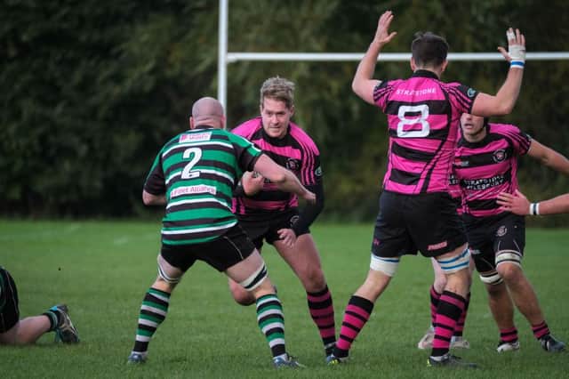 Try scorer Nicky Mercer on the charge. Picture MarkBannisterPhotography.com
