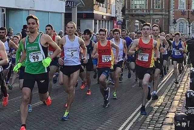 Runners completing the Boxing Day road race
