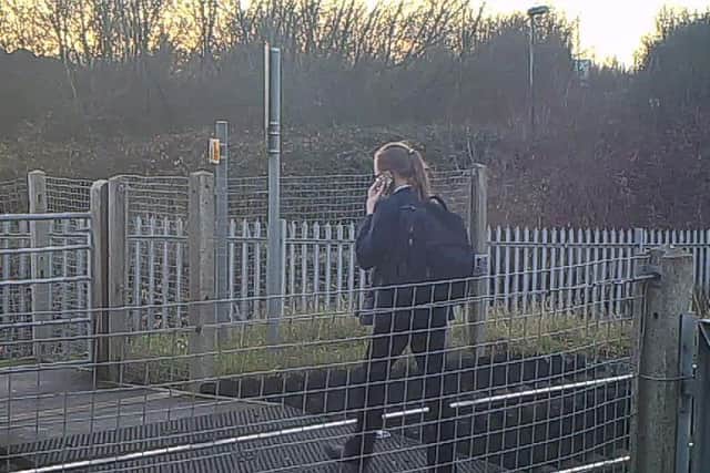Images released by Network Rail show people using level crossings while not being alert of any potential dangers