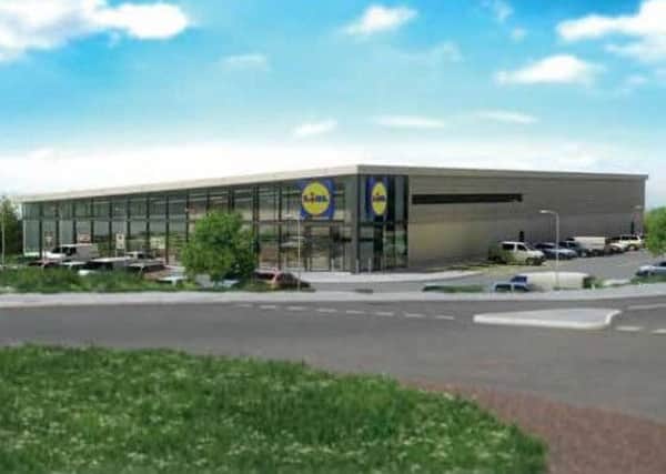 An artist's impression of the proposed Lidl store for Lace Hill