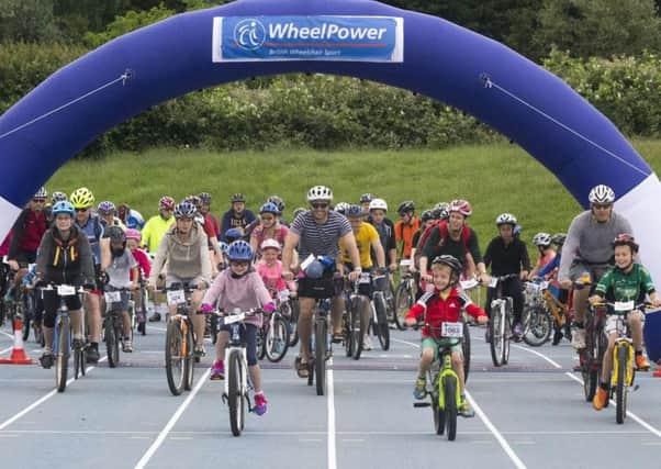 The start of the 25km family ride at last year's Tour de Vale