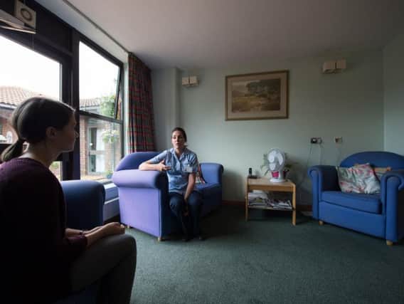 The family sitting room at the Hospice.