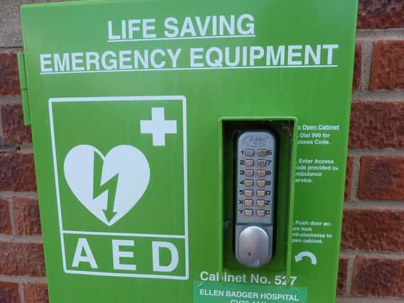 A defibrillator stock image
