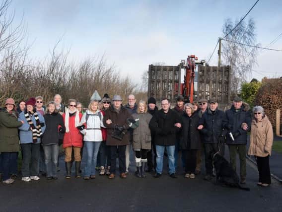 Protesters in Aston Clinton have taken their fight to Bovis