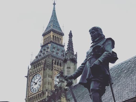 Statue of Oliver Cromwell at the House of Commons